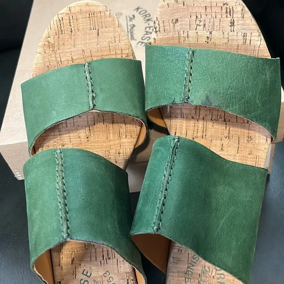 COPY - NEW-Kork Ease Darra green apple leather sandals size 10 - Picture 6 of 6